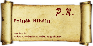 Polyák Mihály névjegykártya